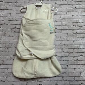 Halo SleepSack Swaddle Newborn Embordered "Sweet Dreams" Cream Up to 3 Months
